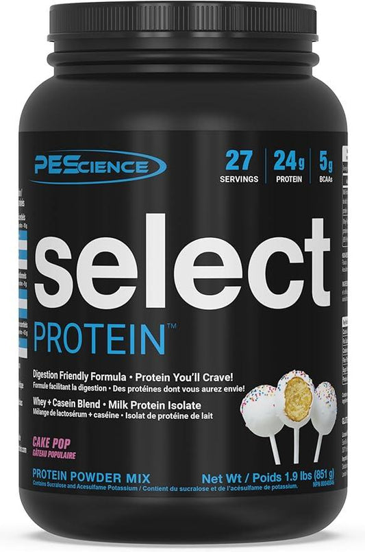 PEScience Select Protein Powder – Cake Pop, 27 Servings, Whey & Casein Blend for Muscle Growth & Recovery, Low Carb, Low Fat, Gluten-Free, Best Tasting, for Men & Women - Which Mark