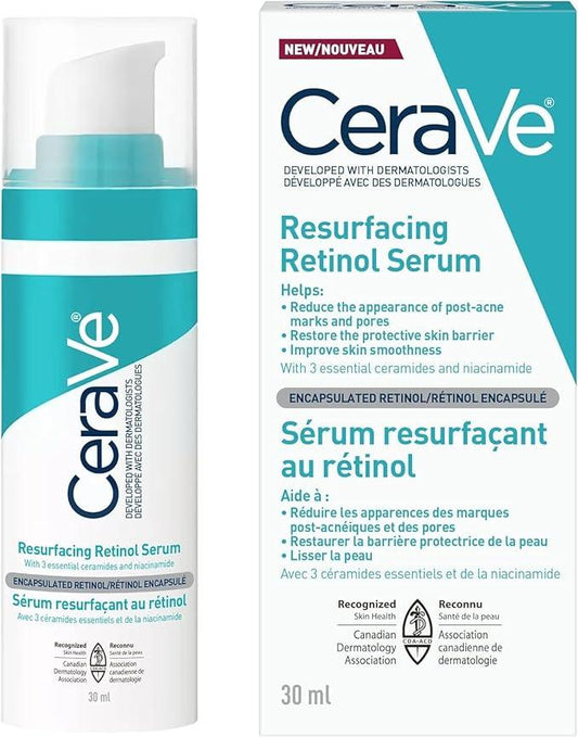 CeraVe Resurfacing RETINOL Serum For Face with Niacinamide. Helps even Skin Tone & Smoothness, Post-Acne Marks & Pore Minimizer. Gentle, Fragrance-free, Non-Comedogenic, Safe for Sensitive Skin, 30ML - Which Mark