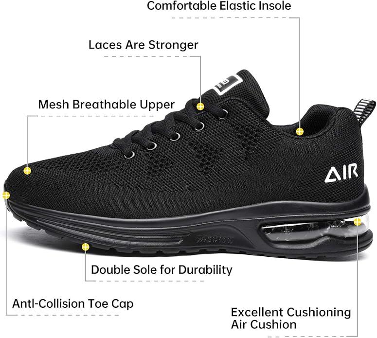 Autper Air Running Tennis Shoes for Men Lightweight Non Slip Sport Gym Walking Shoes Sneaker - Which Mark