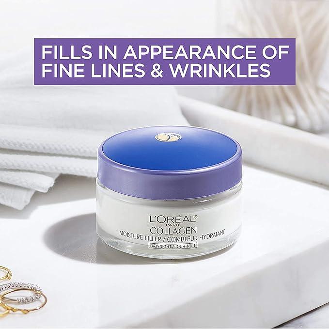 L’Oréal Paris Day and Night Moisturizer Cream, Collagen Moisture Filler Skincare, Hydrating Cream for Face, Neck and Chest to Smooth Skin and Reduce Look of Wrinkles, 50 ml - Which Mark