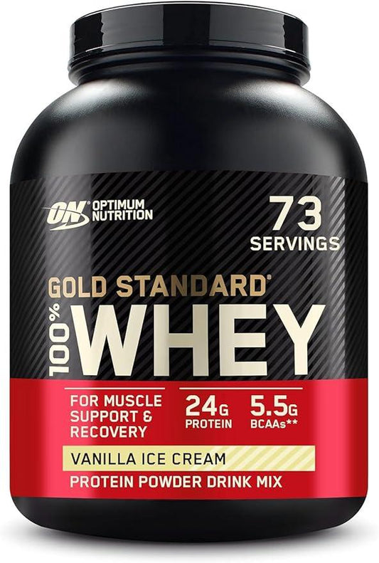 OPTIMUM NUTRITION Gold Standard 100% Whey Protein Powder From Whey Isolates, Vanilla Ice Cream 2270 gram - Which Mark