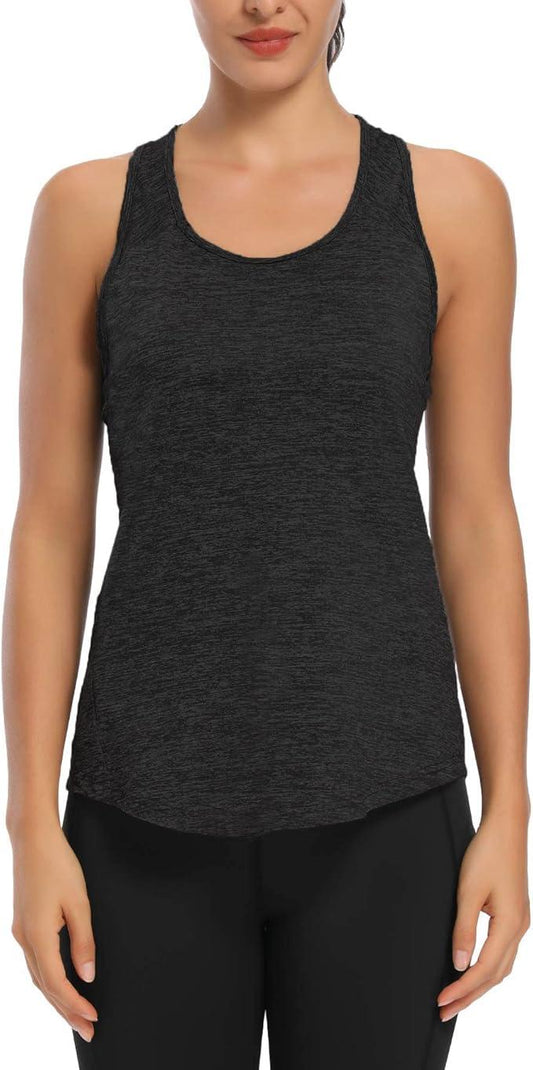 HLXFHB Workout Tank Tops for Women Gym Exercise Athletic Yoga Tops Racerback Sports Shirts - Which Mark