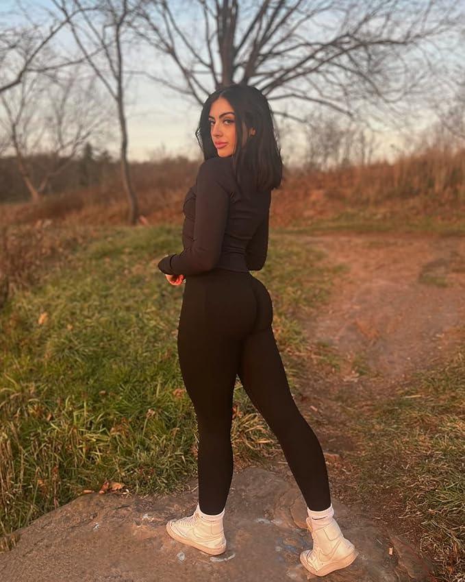 SUUKSESS Women Scrunch Butt Lifting Seamless Leggings Booty High Waisted Workout Yoga Pants, #1 Upgrade - Which Mark