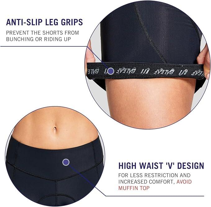 baleaf 5" Bike Shorts Women 4D Padded Pockets Cycling Shorts Mountain Biking Bicycle Spin Gel UPF50+ - Which Mark
