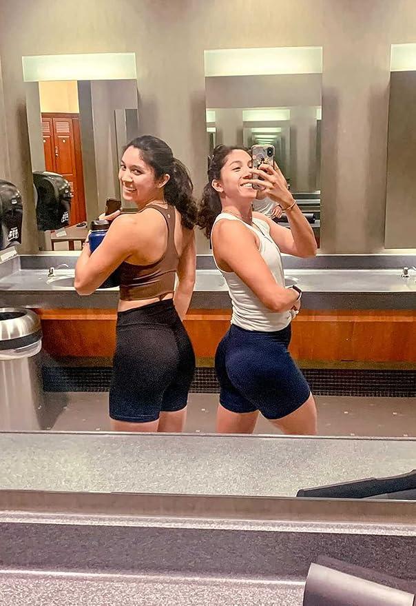 TomTiger Yoga Shorts for Women Tummy Control High Waist Biker Shorts Exercise Workout Butt Lifting Tights Women's Short Pants - Which Mark