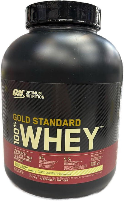 OPTIMUM NUTRITION Gold Standard 100% Whey Protein Powder From Whey Isolates, Vanilla Ice Cream 2270 gram - Which Mark