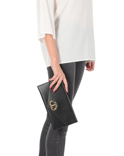 Leather Envelope Clutch Black - Which Mark