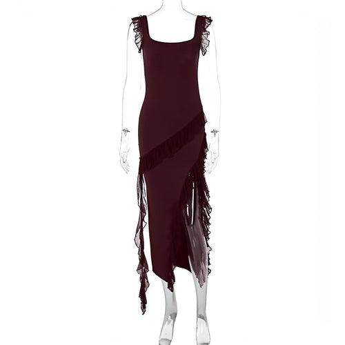 Female Summer Fashionable Stringy Selvedge Stitching Temperament Dress - Which Mark