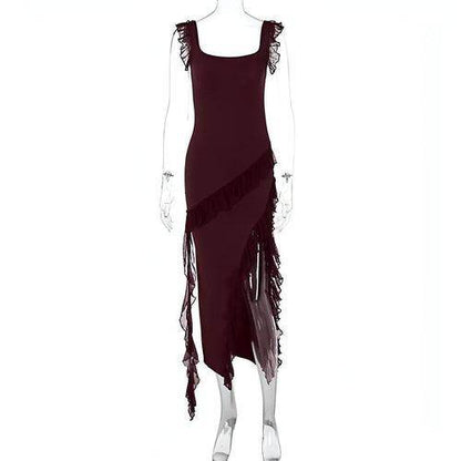 Female Summer Fashionable Stringy Selvedge Stitching Temperament Dress - Which Mark