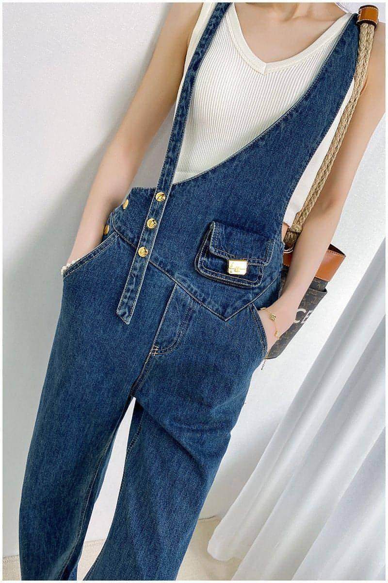 DenimCharm™ – Utility Strap Suspender Jeans - Which Mark