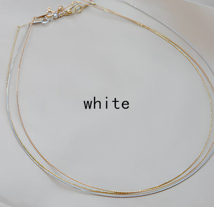 Collar Adjustment Chain 18K Gold Necklace Sleeve Chain Empty Holder - Which Mark