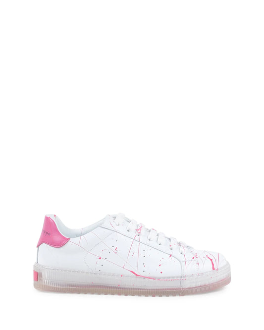 Splatter Sneaker - White Fuxia - Which Mark