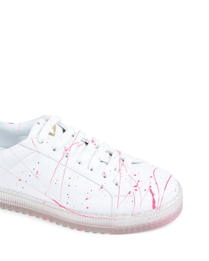 Splatter Sneaker - White Fuxia - Which Mark