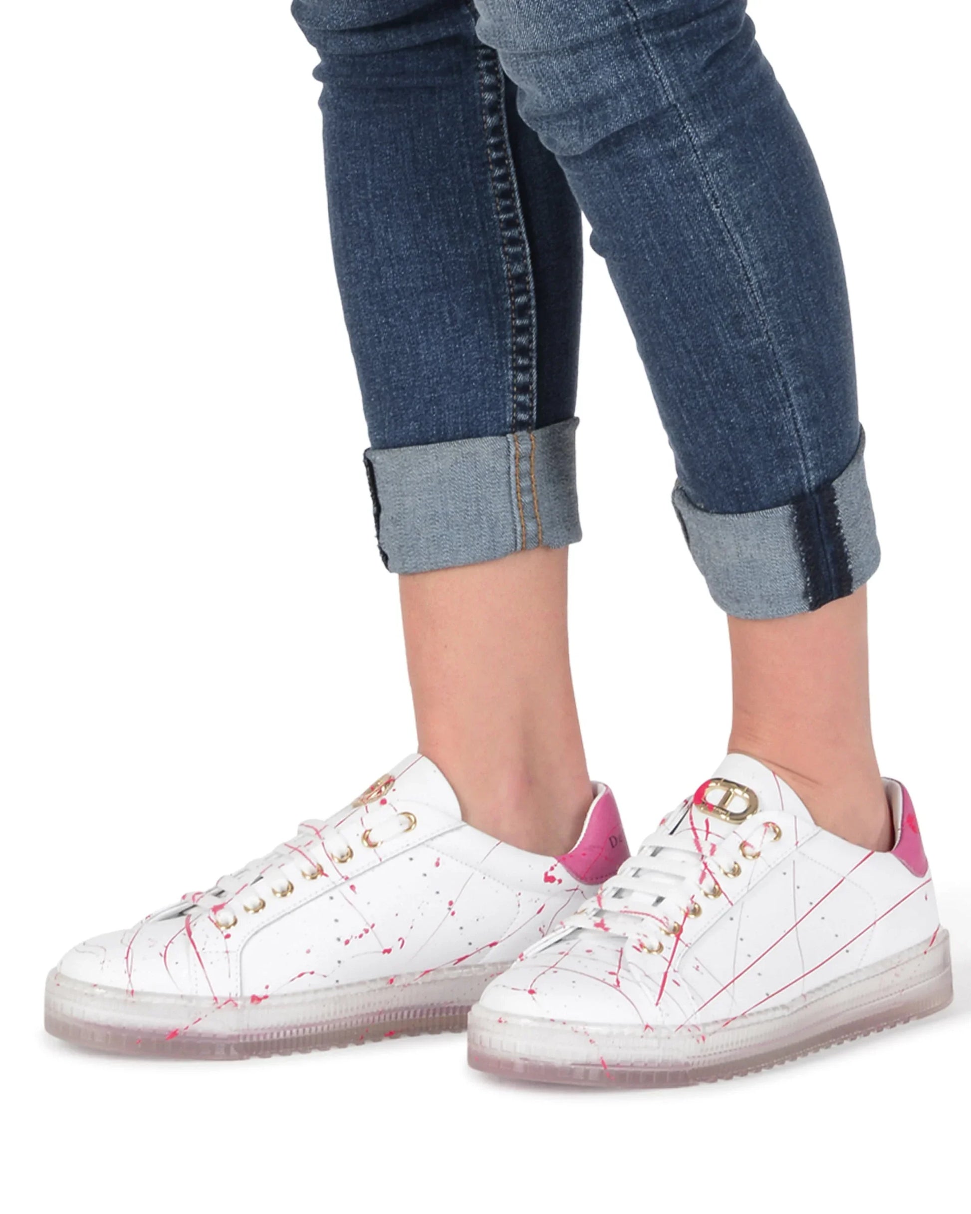 Splatter Sneaker - White Fuxia - Which Mark