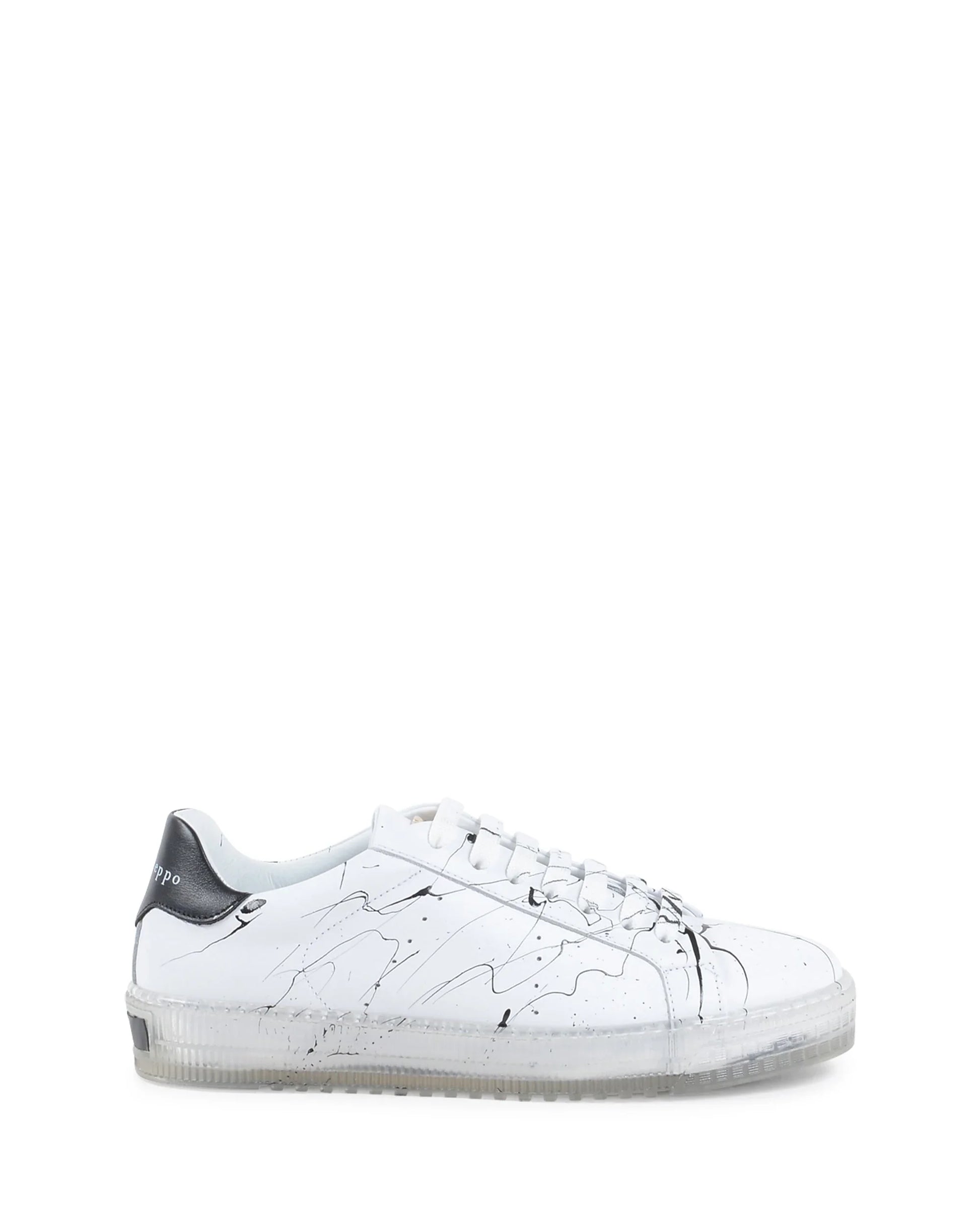Splatter Sneaker - White Black - Which Mark
