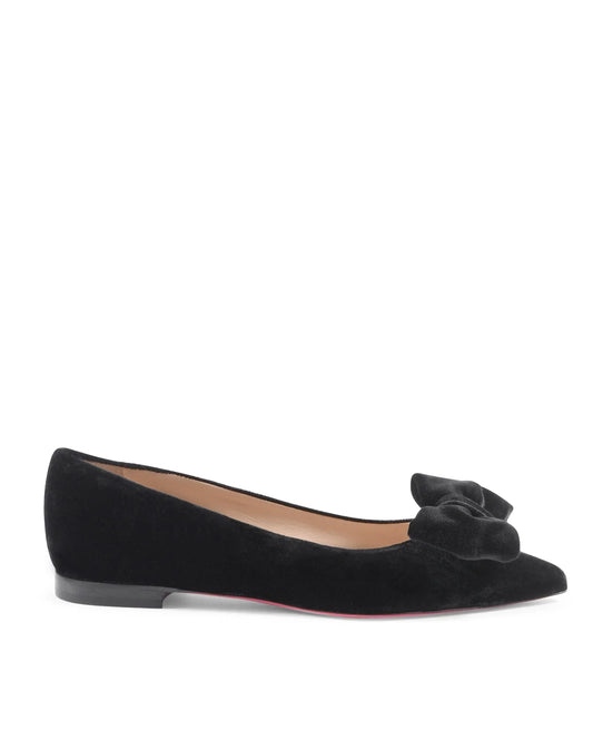Baby Bow Velvet Ballerina - Black - Which Mark