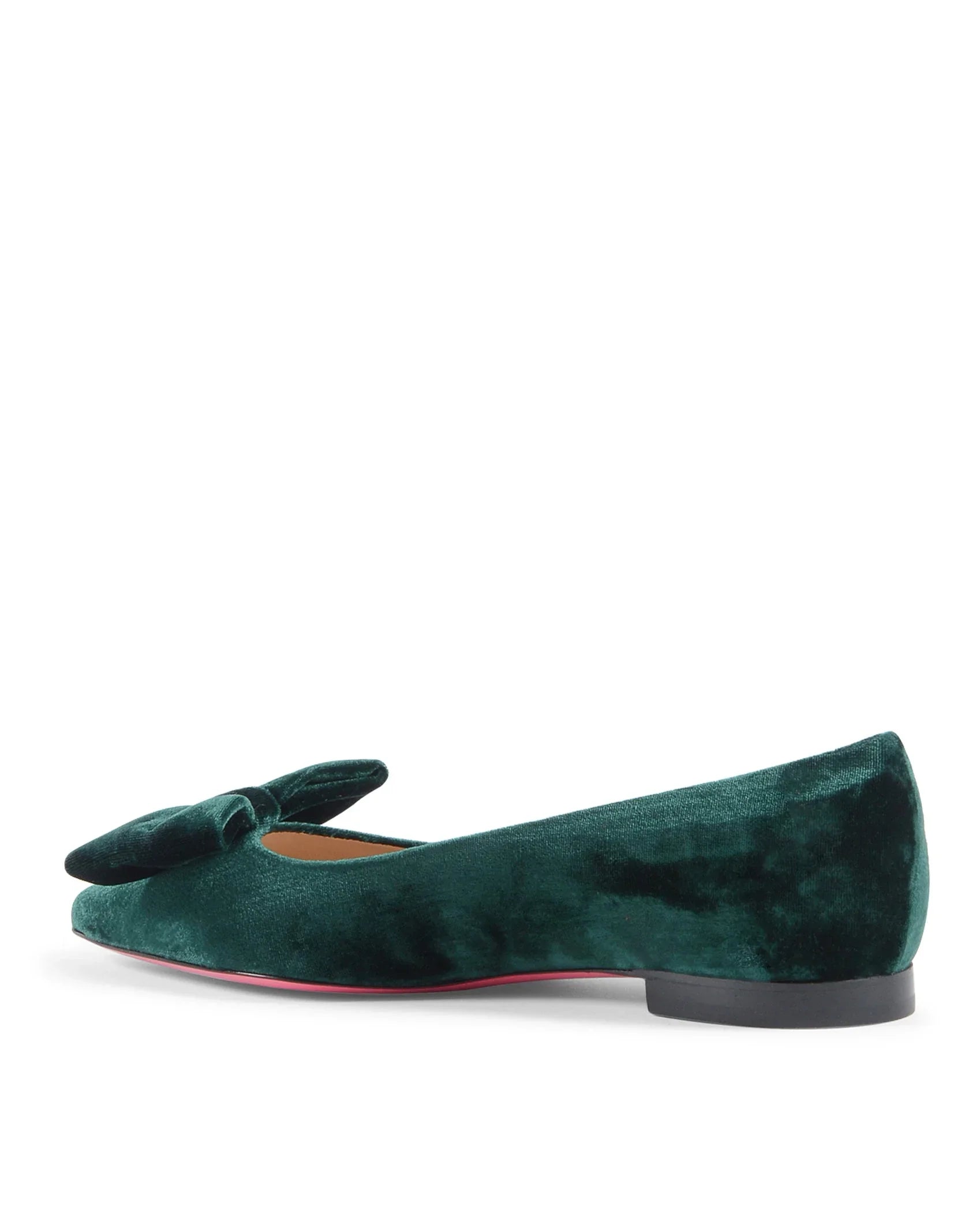 Baby Bow Velvet Ballerina - Green - Which Mark