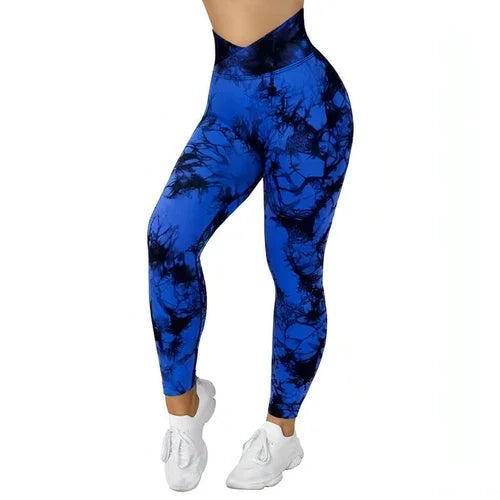 Seamless Tie Dye Leggings Women Yoga Pants Push Up Sport Fitness - Which Mark