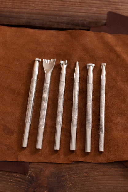 Embossing Tool Set (without Swivel Knife), 6 Parts - Which Mark