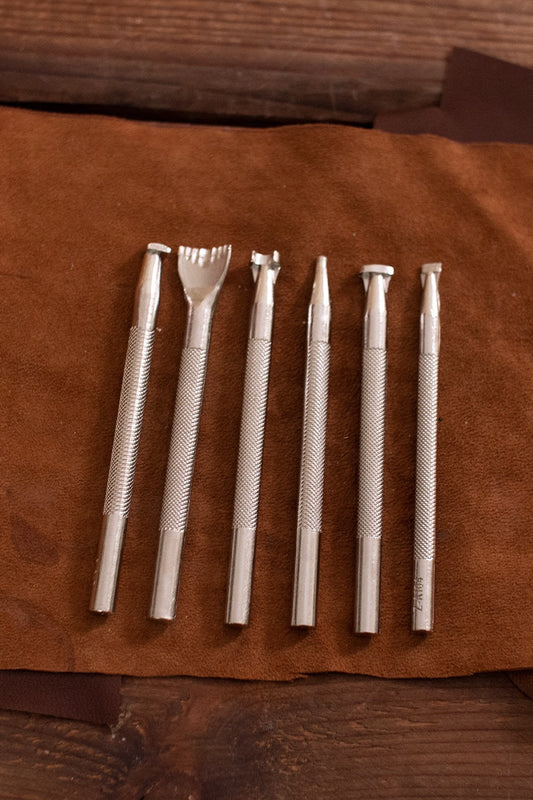 Embossing Tool Set (without Swivel Knife), 6 Parts - Which Mark