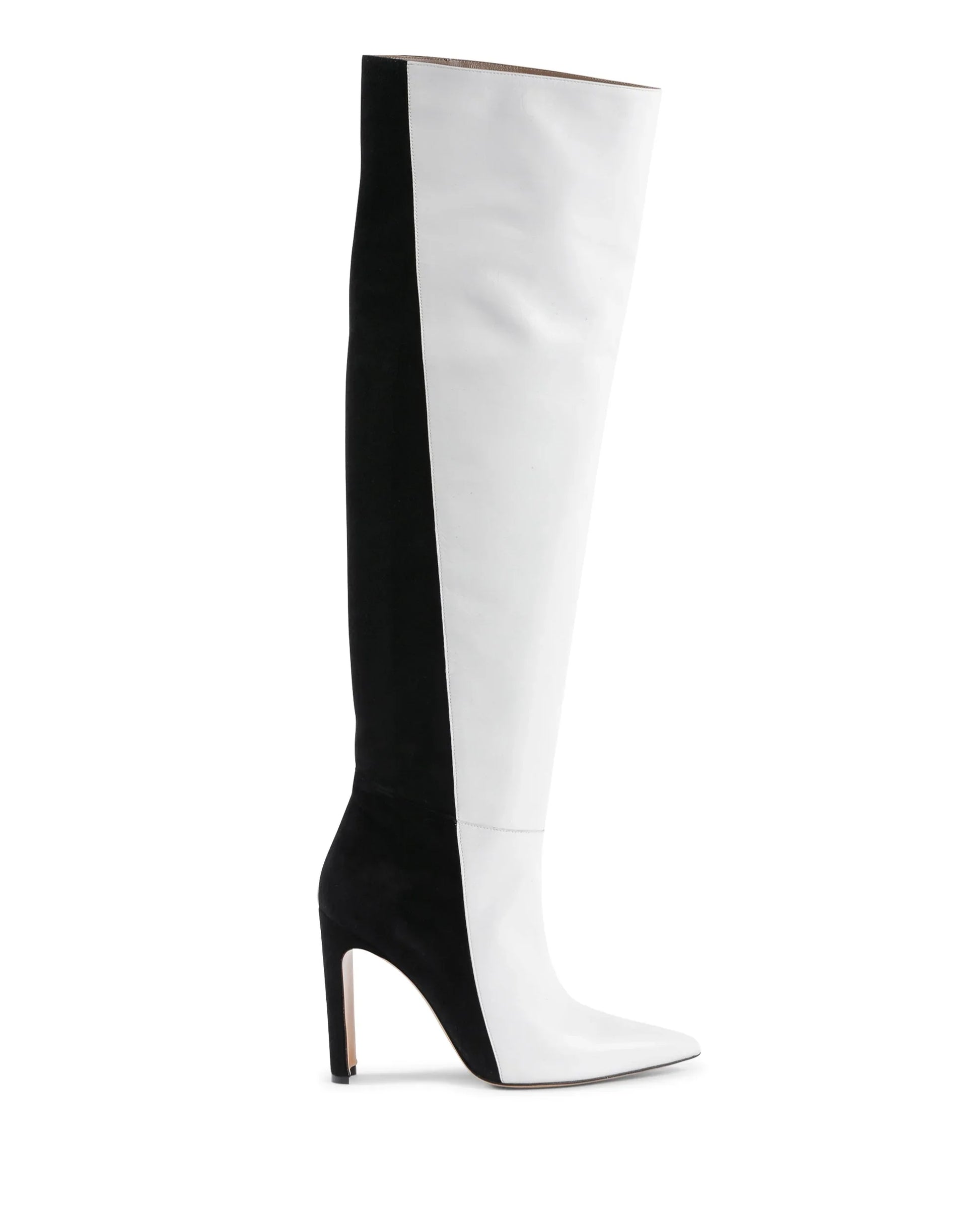 Alexandra - High Boot Black White - Which Mark