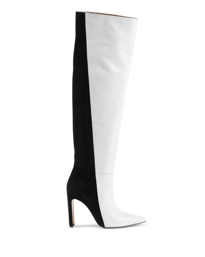 Alexandra - High Boot Black White - Which Mark