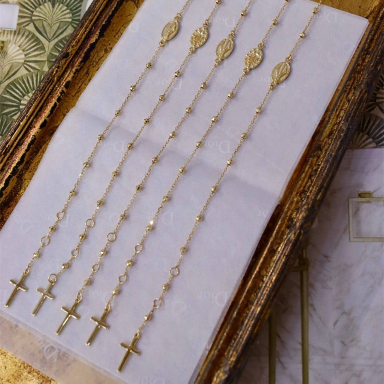 Vintage Cross 18K Gold Necklace Bracelet - Which Mark