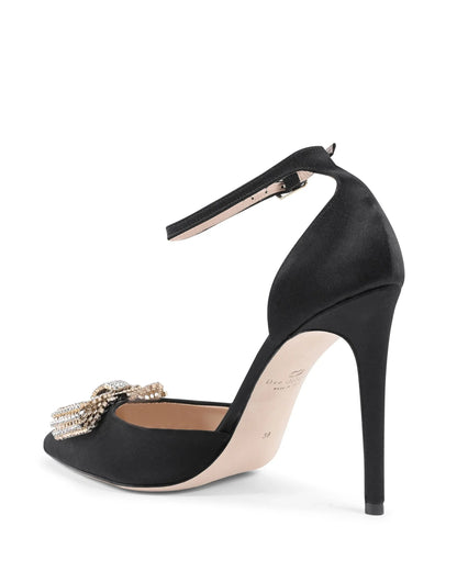 Satin Bow Pump - Black - Which Mark
