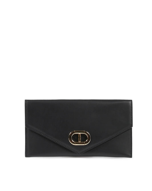 Leather Envelope Clutch Black - Which Mark