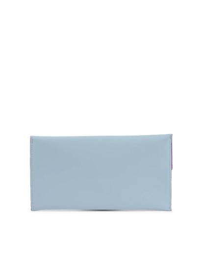 Leather Envelope Clutch - Light Blue - Which Mark