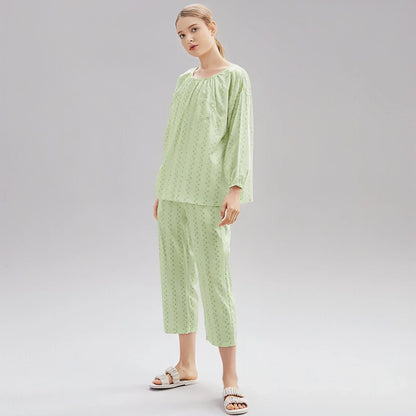 Women's Cotton Pajamas Spring Long-sleeved Homewear Thin New - Which Mark