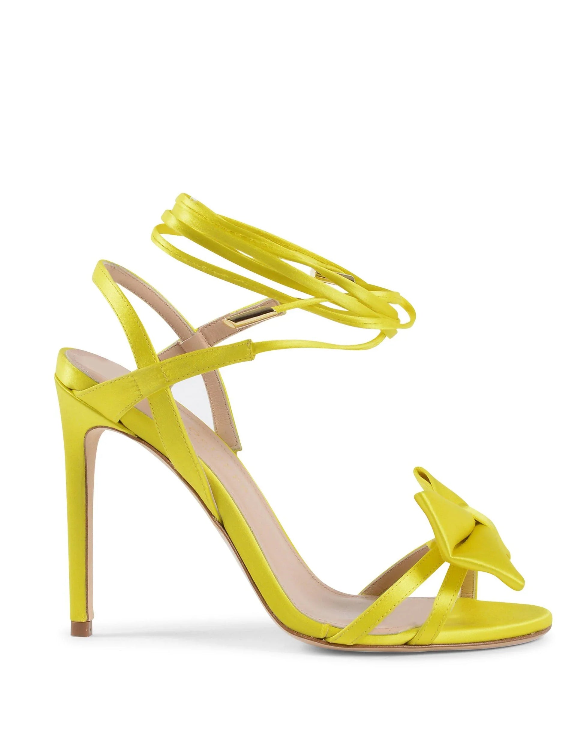 Nancy Satin Sandal - Yellow - Which Mark