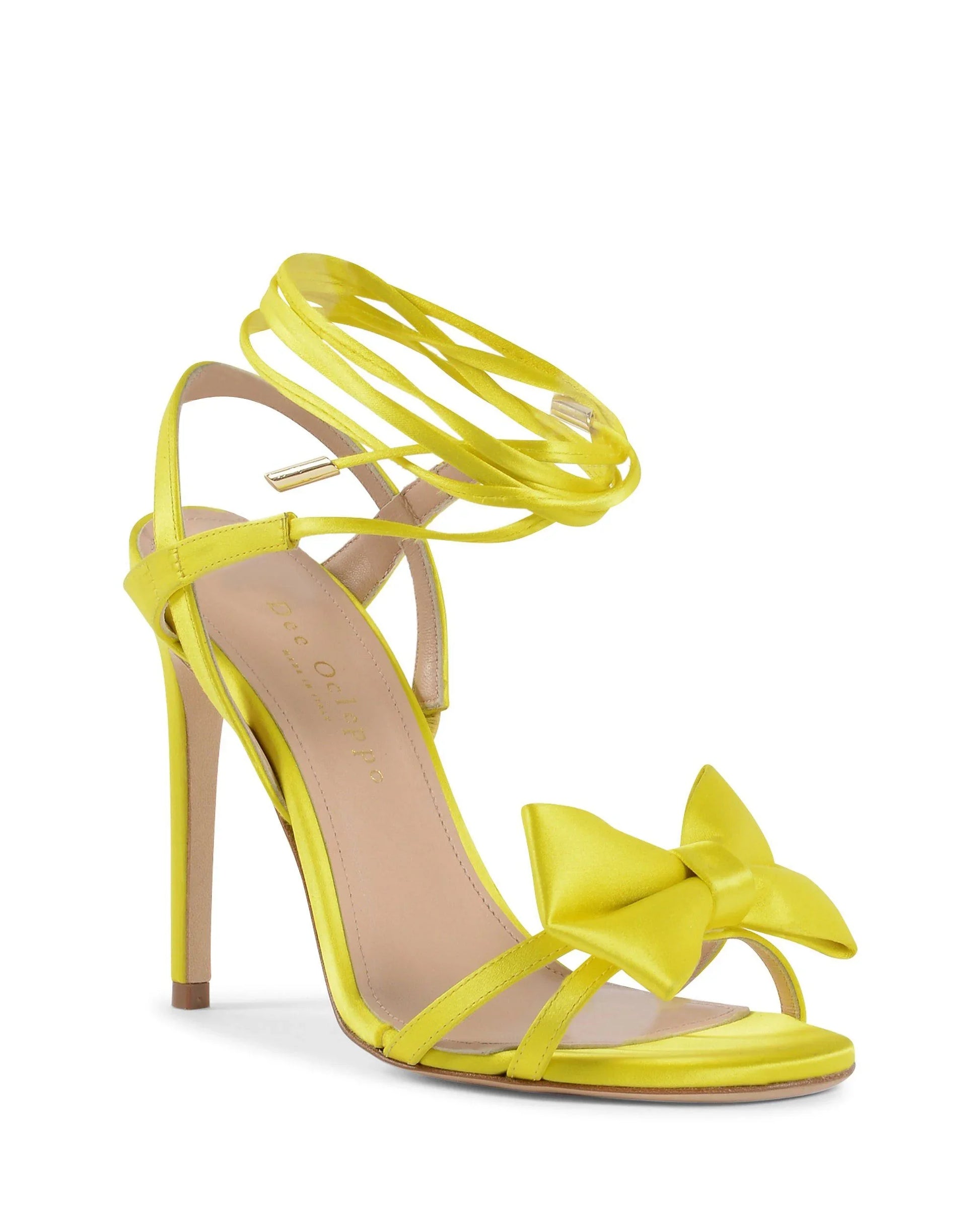 Nancy Satin Sandal - Yellow - Which Mark