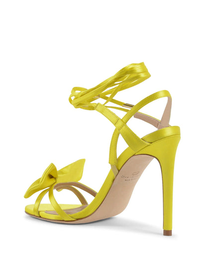 Nancy Satin Sandal - Yellow - Which Mark