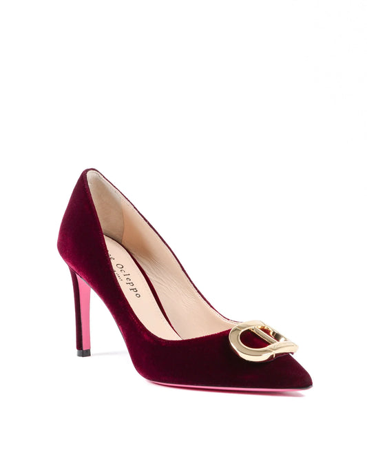 Office Party Velvet Pump Ruby - Which Mark