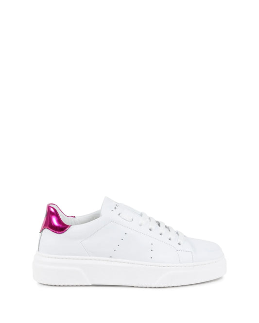 Runaround Sneaker White/Fuxia - Which Mark
