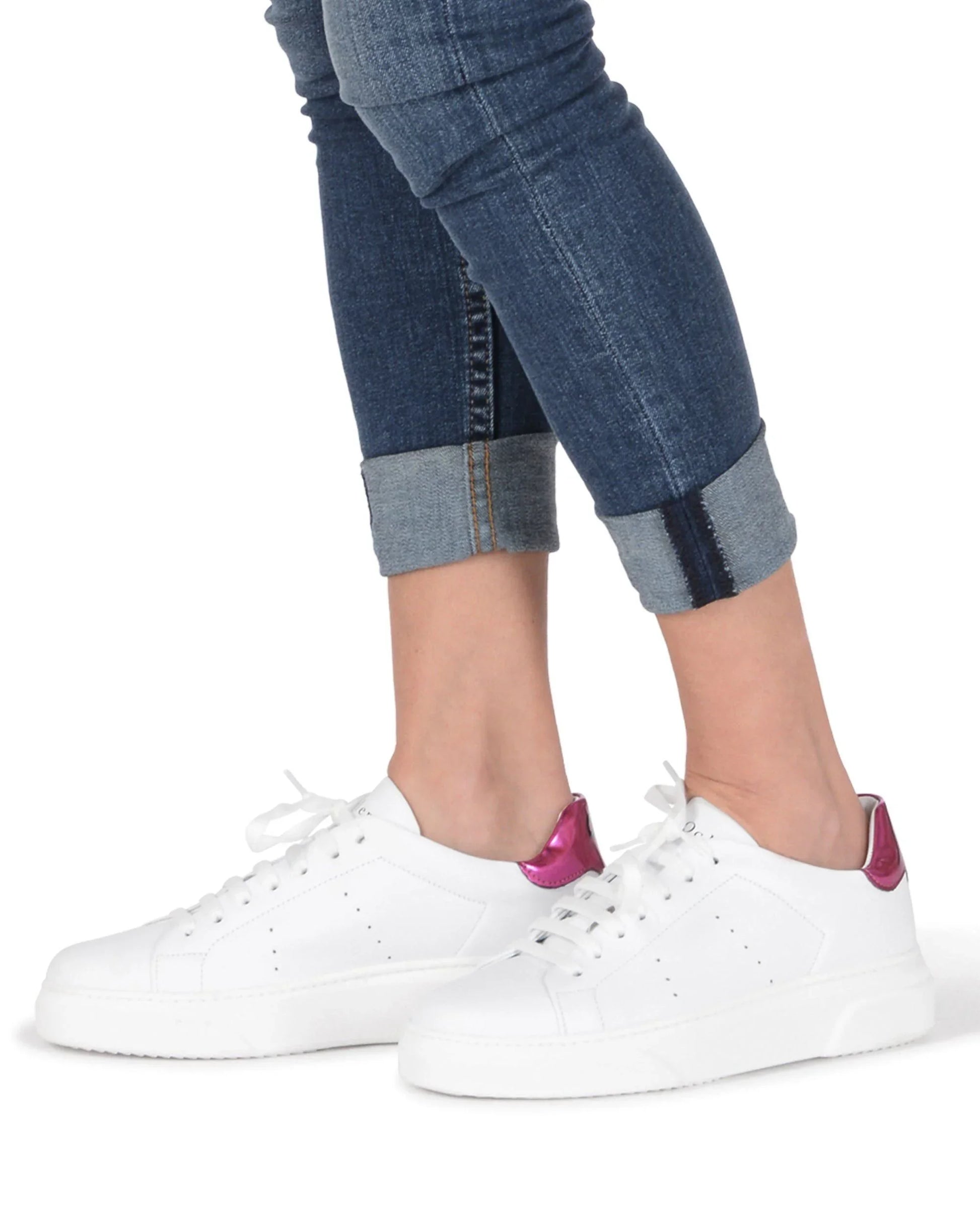 Runaround Sneaker White/Fuxia - Which Mark