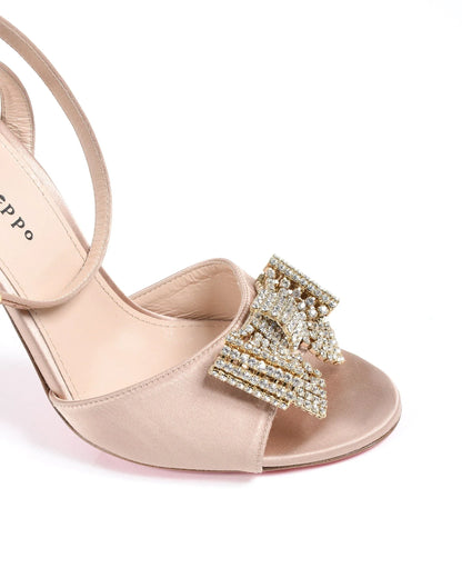 Satin Bow Sandal - Blush - Which Mark