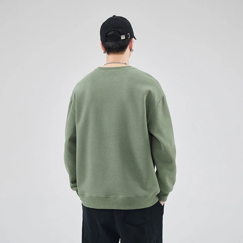 Men's Autumn Loose Round Neck Sweater - Which Mark