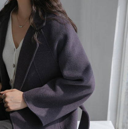 Autumn & Winter Temperament Korean Wool Coat for Women – Elegant & - Which Mark