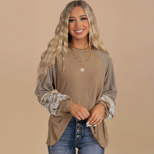 Sweater Round Neck Long Sleeves Top For Women - Which Mark