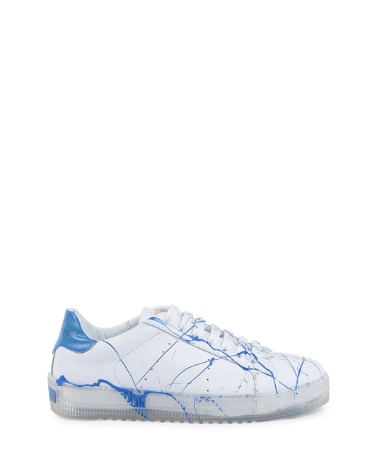 Splatter Sneaker - White Light Blue - Which Mark