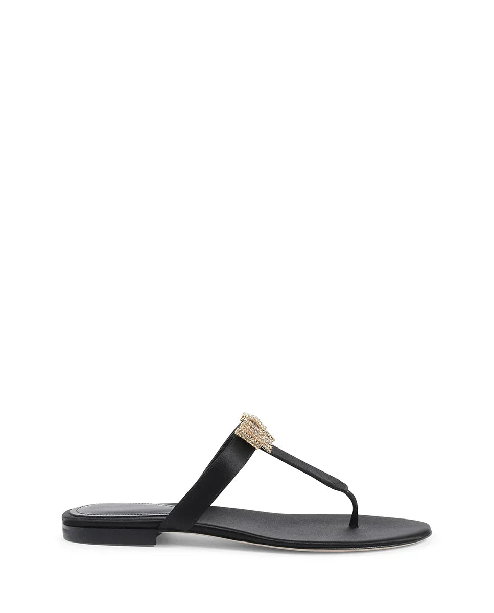 Nina Satin Sandal - Black - Which Mark