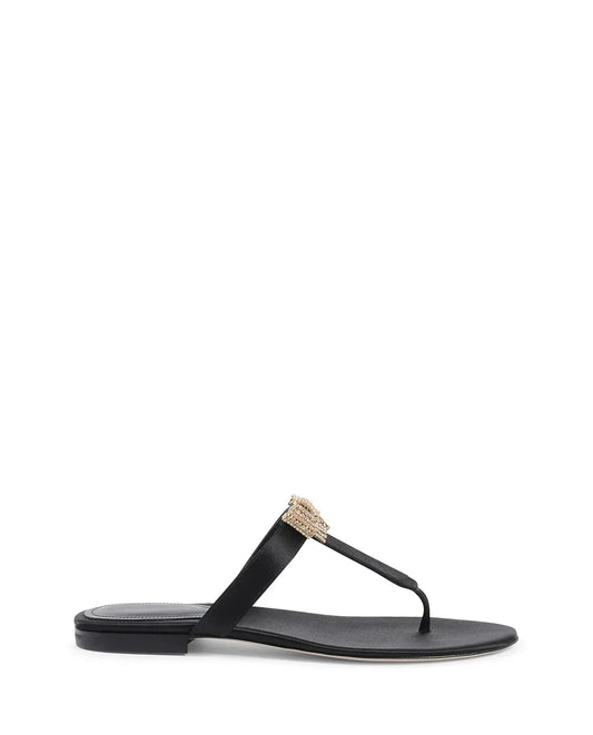 Nina Satin Sandal - Black - Which Mark