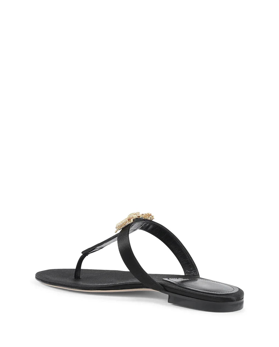 Nina Satin Sandal - Black - Which Mark