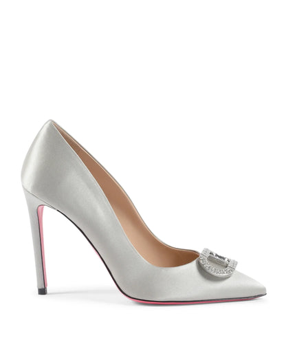 Cindarella Satin Pump - Grey - Which Mark