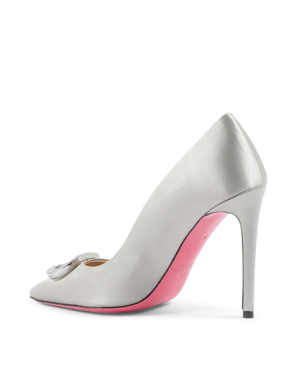 Cindarella Satin Pump - Grey - Which Mark