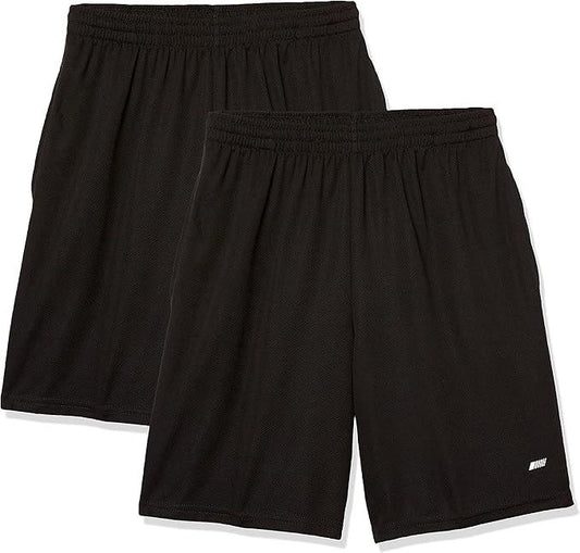 Amazon Essentials Mens 2-Pack Loose-Fit Performance ShortsShort - Which Mark