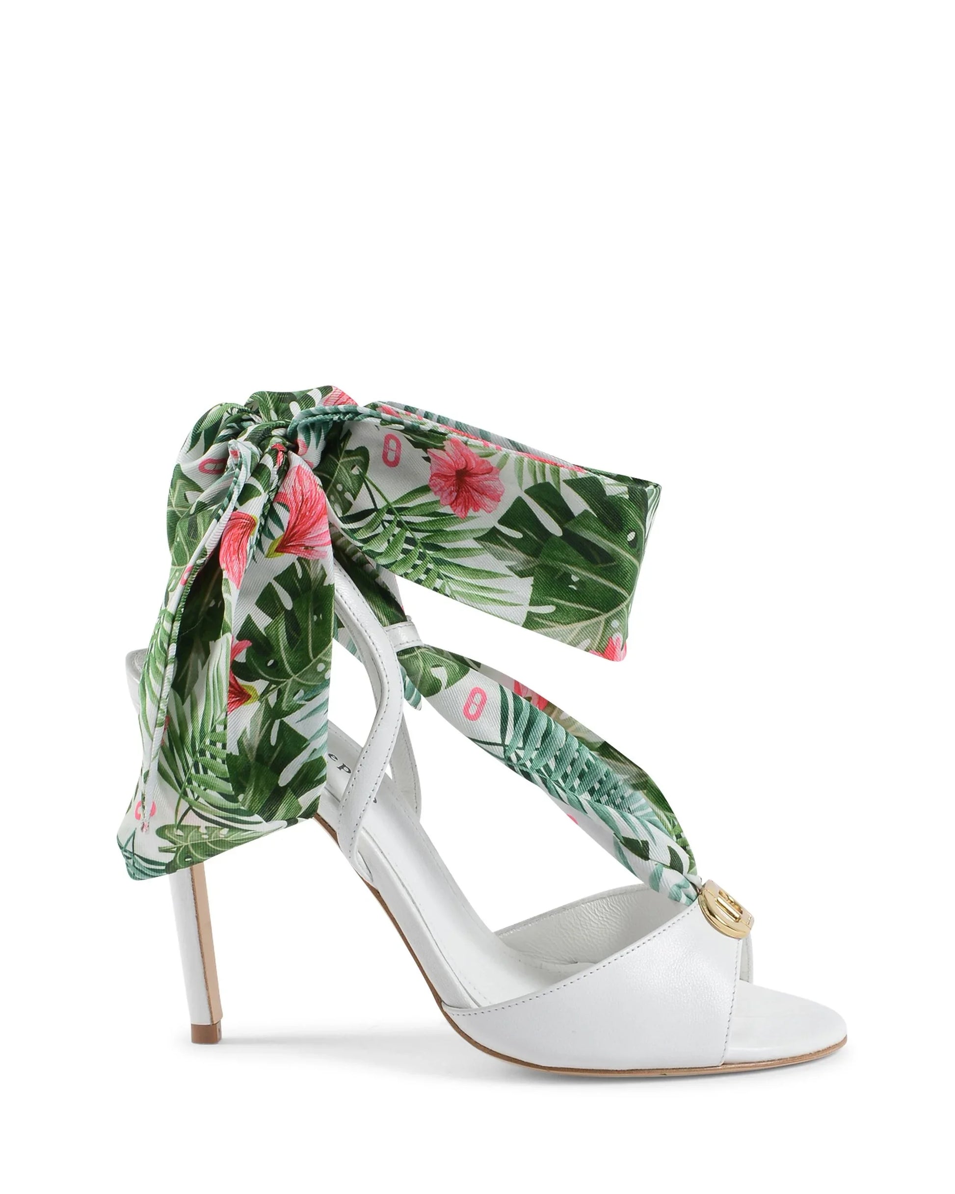 Evelyn Silk Printed Heel - Which Mark