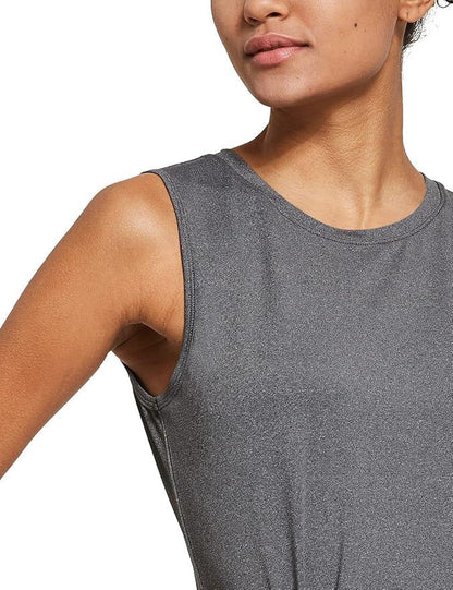 baleaf BALEFA Women's Workout Tank Tops Sleeveless Athletic Sport Shirts Gym Running Yoga Tops - Which Mark